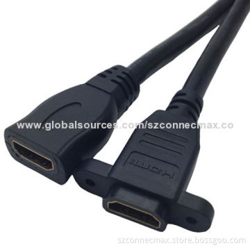 Panel Mount HDMI 1.4 Cable, F/F